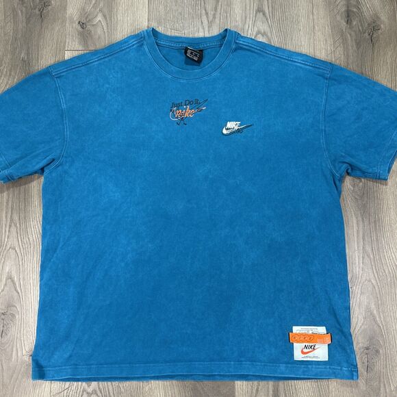 Nike Sportswear Wash Drip Tee Swoosh Logo Short Sleeve T-Shirt XL - DC2729-301 - Picture 2 of 7